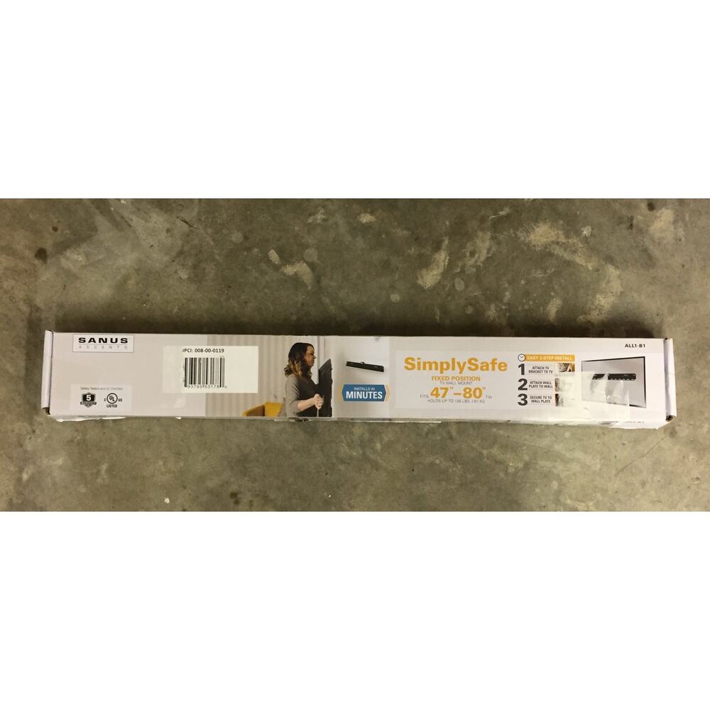 Sanus Accents SimplySafe 47-80" Fixed position TV-Mount (ALL1-B1)